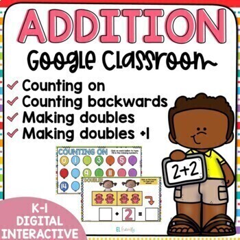 Preview of Addition Google Classroom Making Doubles Doubles +1 Facts 