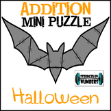 Addition Halloween BAT Cooperative Mini-Puzzle for Display