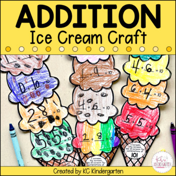 Preview of Addition Ice Cream Craft