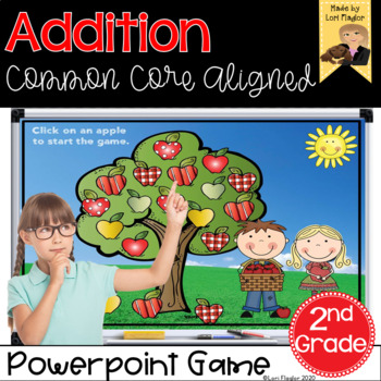 Preview of Addition Interactive Powerpoint Math Game Second Grade Edition