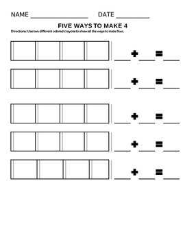 Preview of Addition - Making Numbers