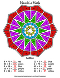 Addition Mandala Math Color by Number Bundle