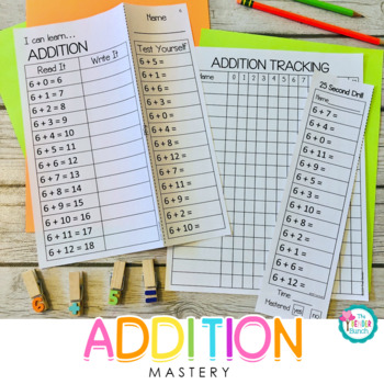Preview of Addition Mastery {Homework, Assessment, & Tracking}