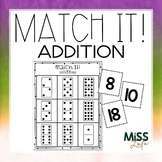 Addition Matching Independent Work Task