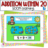 Spring 1st Grade Math - Addition Within 20 Boom Cards™
