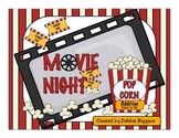 Addition Math Center (Facts to 10): Movie Night