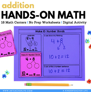 Preview of Addition Math Centers First Grade