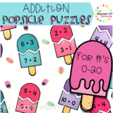 Addition Math Centers - Popsicle Puzzles - Match the Sum -