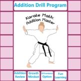 Addition Math Drill Karate Style