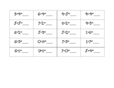 Addition Math Fact Sort