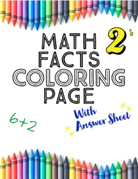 Preview of Addition Math Facts Coloring Page