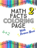 Addition Math Facts Coloring Page