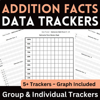 Preview of Addition Math Facts Data Tracker Collection