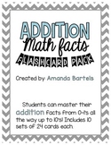 Addition Math Facts Flashcard Pack