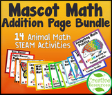 Addition Math Mascot Animal STEM Worksheets