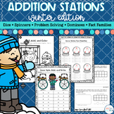 Addition Math Stations -Winter Theme