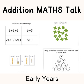 Preview of Addition Math Talks | Early Years