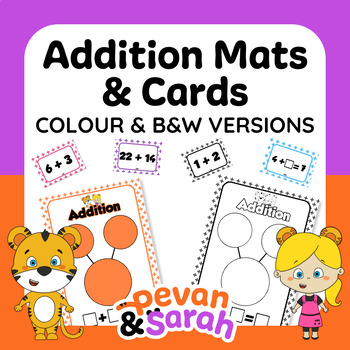 Preview of Addition Mats & Cards | Numeracy Center | Hands on Maths by Pevan & Sarah