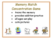 Addition, Memory, Concentration Card Game