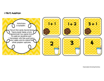 Addition Memory Game by Passionately Promoting Positivity | TpT