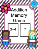Addition Memory Game. Great for practicing addition