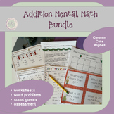 Addition Mental Math Bundle, 2OA.2, Christmas, worksheets,