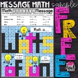 FREE Multiplication Mystery Picture