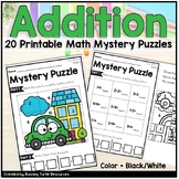 Addition Mystery Puzzles Kindergarten Early Finishers Numb