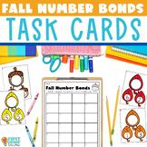 Addition Number Bonds Task Cards Fall Worksheets First Grade
