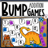 Addition & Number Bump Games - using 1 dice - Dinosaurs