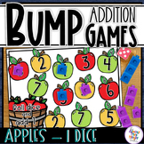 Addition & Number Recognition Bump Games using 1 dice - APPLES