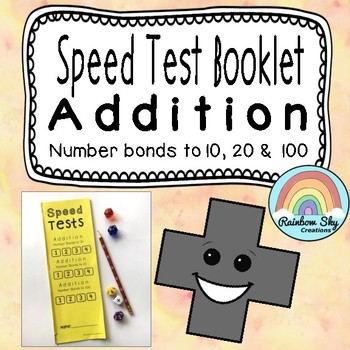 Preview of Addition Number bonds to 10, 20,100 Speed Test Booklet