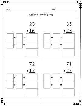 Addition: Partial Sums (2 Digit) by Sarah B Elementary | TpT
