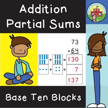 Preview of Addition: Partial Sums with Base Ten Blocks (With Composing)
