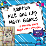 Pick and Clip Addition Facts Games