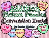 Addition Picture Puzzles {Conversation Hearts}