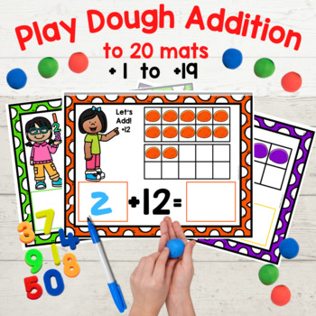 Preview of Addition Play Dough Mats For Math Centers and Fun!