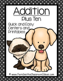 Addition Plus Ten Center A Quick and Easy to Prep Center G