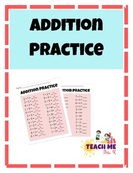 Preview of Addition Practice