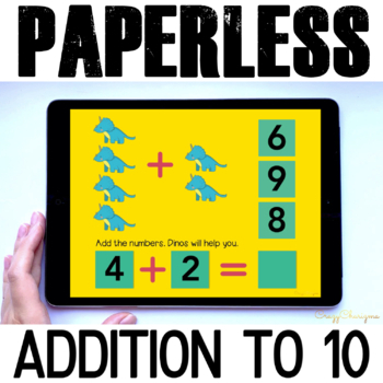 Preview of Addition Practice Activities Addition to 10 Game for Google Classroom