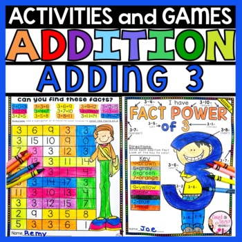 Addition Math Facts | Adding 3 by Count on Tricia | TpT
