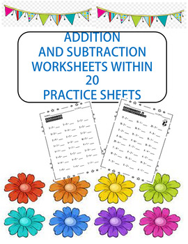 Preview of Addition Practice Sheets {Counting On1-20}