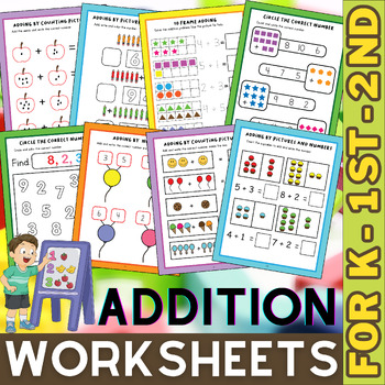 Preview of Addition Practice Worksheets | Addition and Subtraction | Math Worksheets |