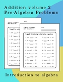 Addition Pre Algebra Vol 2