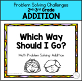 Addition Problem Solving Puzzles for 2nd-3rd Grade with Di
