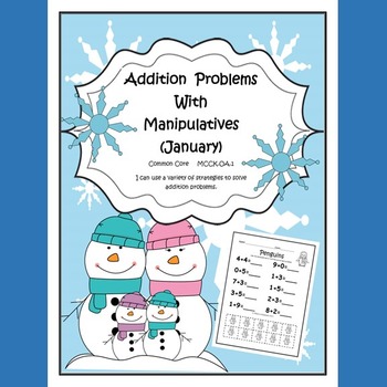 Preview of Winter Addition | Worksheets | Math Manipulatives
