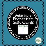 Addition Properties Task Cards - Commutative  Identity & A