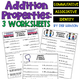 Addition Properties: Three Worksheets