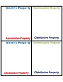 Addition Property Response/Pinch Cards for Younger Students