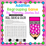 Addition Regrouping Game | Roll, Solve & Color!